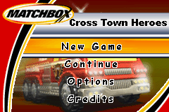Matchbox Cross Town Heroes Title Screen